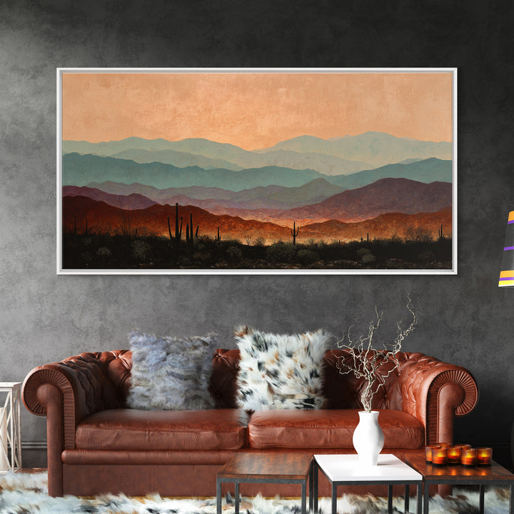 Quiet Desert Dusk Canvas Print, Master Bedroom, Printable Wall Art, Bedroom Decor, Fine Art, Sanctuary, Minimalist Wall Art, MAS-2x1-78