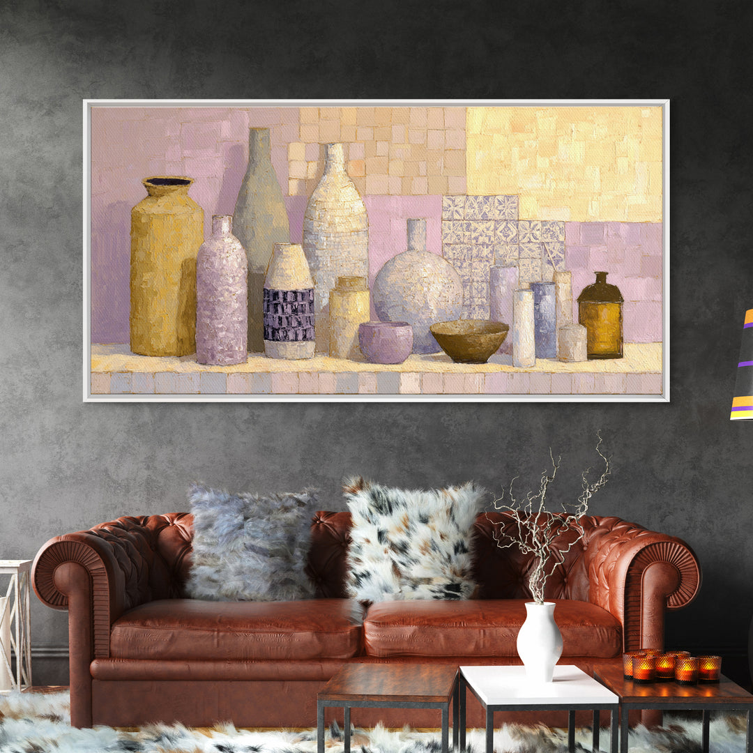 Lavender Field at Twilight Framed Canvas Print, Master Bedroom, Large Wall Art, Bedroom Decor, Sanctuary, Bedroom Prints, MAS-2x1-86