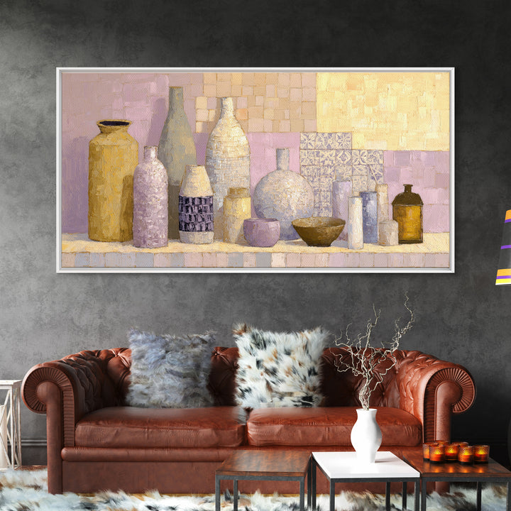 Lavender Field at Twilight Framed Canvas Print, Master Bedroom, Large Wall Art, Bedroom Decor, Sanctuary, Bedroom Prints, MAS-2x1-86