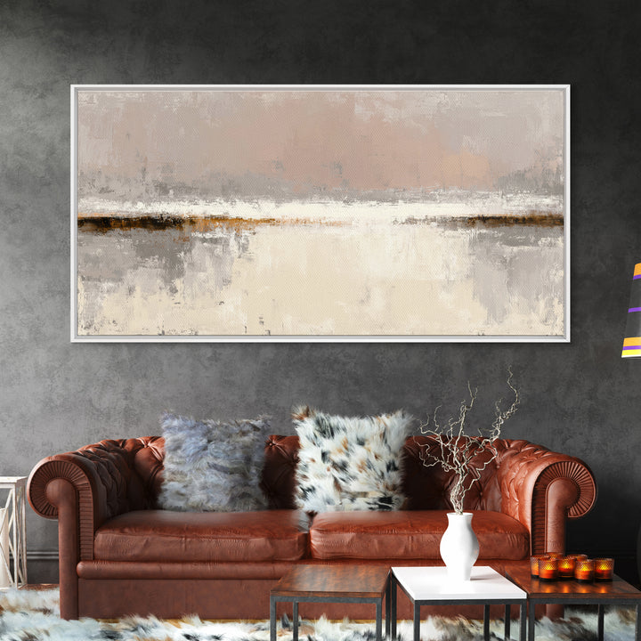 Minimal Two Figure Line Drawing Framed Canvas Print, Master Bedroom, Rustic Home Decor, Bedroom Decor, Oil Painting, Sanctuary, MAS-2x1-97
