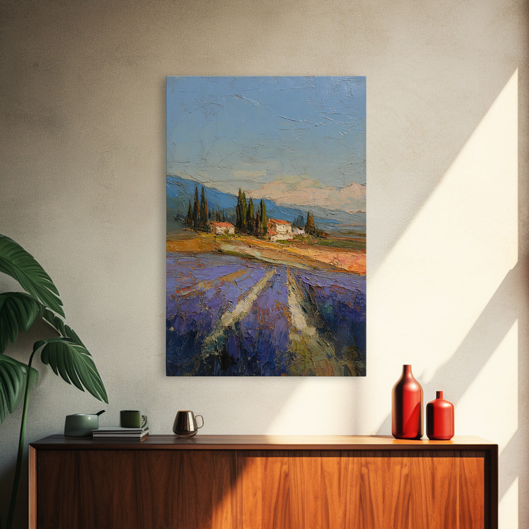 Lavender Field at Twilight Canvas Print, Master Bedroom, Art Print, Bedroom Decor, Fine Art, Sanctuary, Above Bed Decor, MAS-2x3-50