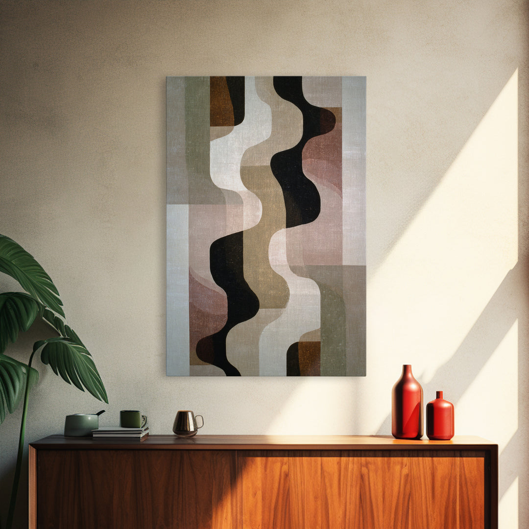 Abstract Wave Forms Framed Canvas Print, Master Bedroom, Wall Decor, Bedroom Decor, Fine Art, Sanctuary, Farmhouse Wall Decor, MAS-2x3-52