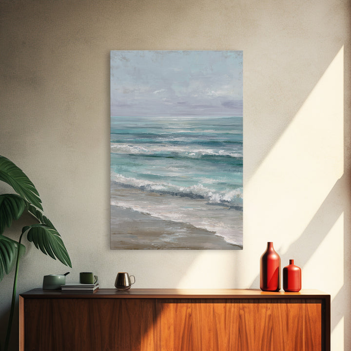 Elegant Moonlit Ocean Horizon Canvas Print, Master Bedroom, Wall Decor Bedroom, Bedroom Decor, Sanctuary, Fine Art Print, MAS-2x3-57
