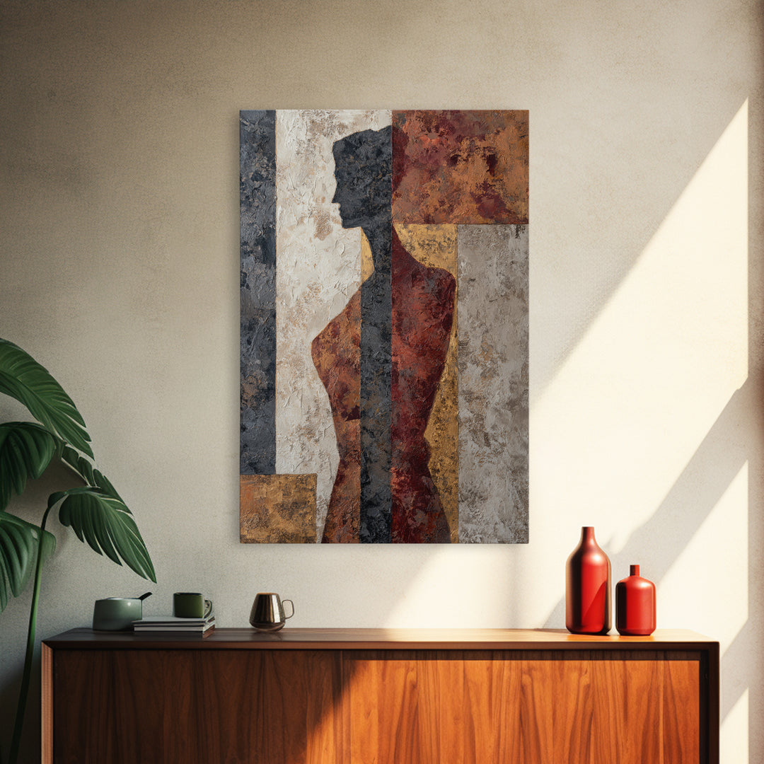 Classical Reclining Figure Implied Through Line Art Canvas Print, Master Bedroom, Minimalist Decor, Bedroom Decor, Sanctuary, MAS-2x3-6