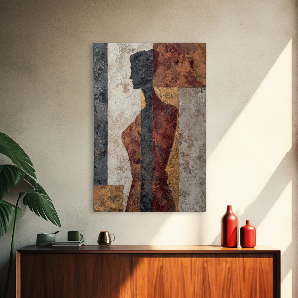 Classical Reclining Figure Implied Through Line Art Canvas Print, Master Bedroom, Minimalist Decor, Bedroom Decor, Sanctuary, MAS-2x3-6