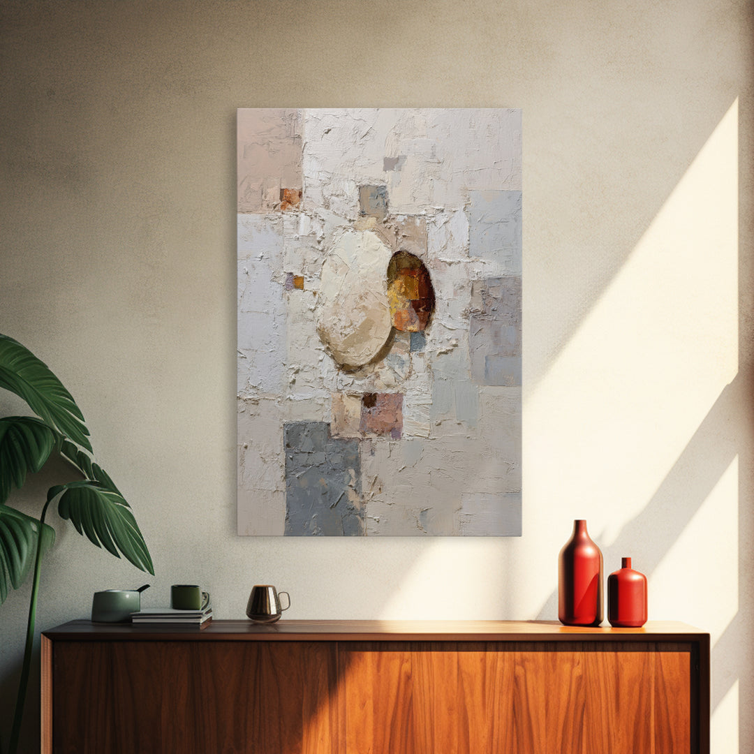 Minimal Stone Shapes Canvas Print, Master Bedroom, Wedding Decor, Bedroom Decor, Fine Art, Sanctuary, Rustic Home Decor, MAS-2x3-72