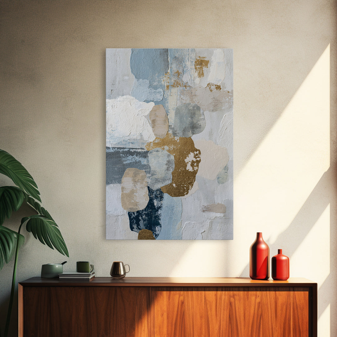 Minimal Stone Shapes Canvas Print, Master Bedroom, Bedroom Prints, Bedroom Decor, Abstract Art, Sanctuary, Gallery Decor, MAS-2x3-96
