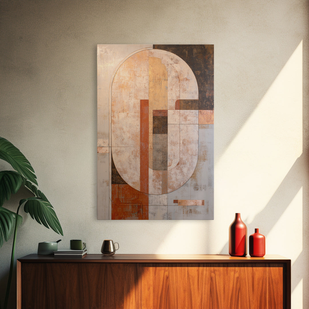 Large Cream Abstract Framed Canvas Print, Master Bedroom, Rustic Home Decor, Bedroom Decor, Abstract Art, Sanctuary, MAS-2x3-97