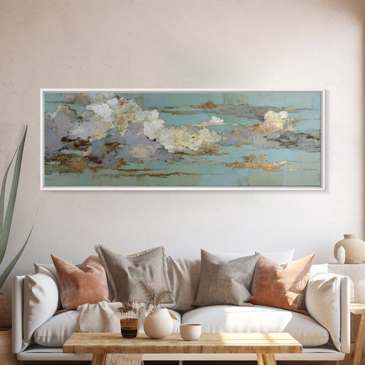 Blush and Taupe Cloudscape Canvas Print, Master Bedroom, Living Room Prints, Bedroom Decor, Fine Art, Sanctuary, Modern Decor, MAS-3x1-46