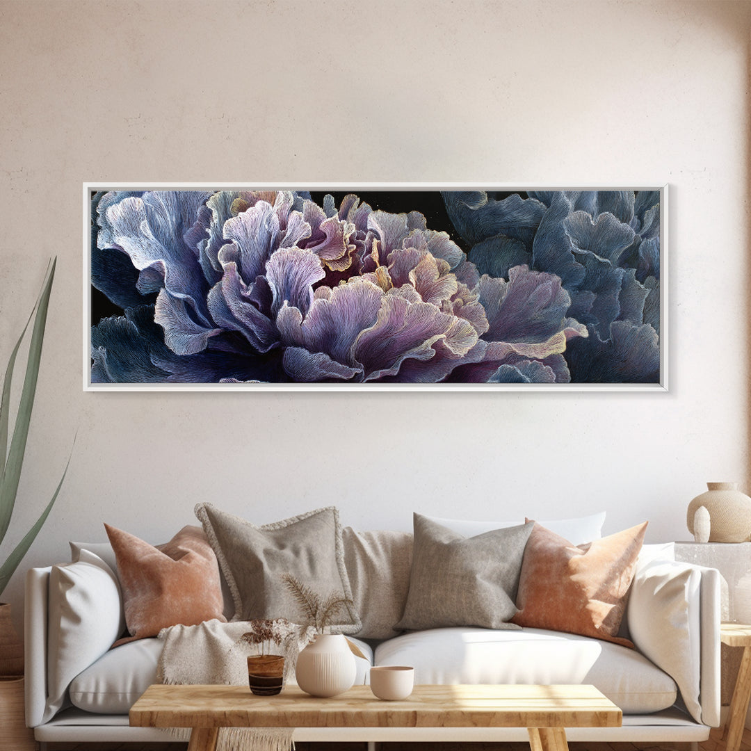 Large Cream Abstract Framed Canvas Print, Master Bedroom, Vinyl Wall Decal, Bedroom Decor, Abstract Art, Sanctuary, MAS-3x1-57