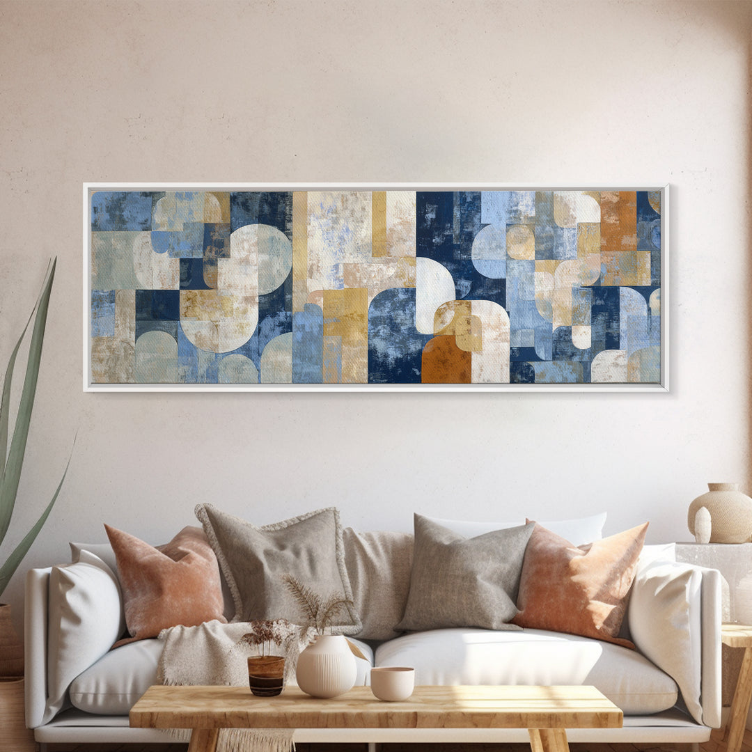 Soft Abstract Linen Texture Framed Canvas Print, Master Bedroom, Canvas Print, Bedroom Decor, Sanctuary, Above Bed Wall Art, MAS-3x1-67