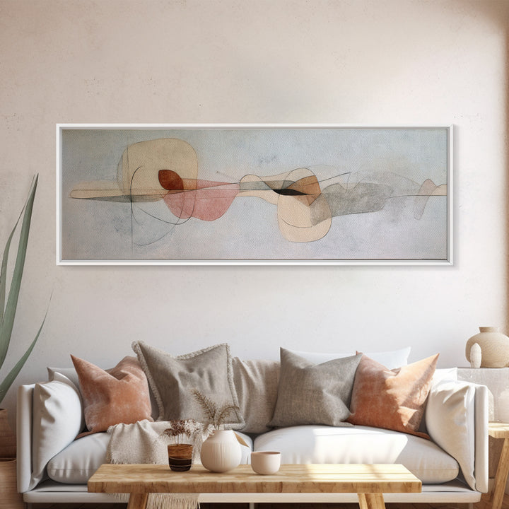 Minimal Two Figure Line Drawing Framed Canvas Print, Master Bedroom, Gallery Decor, Bedroom Decor, Fine Art, Sanctuary, MAS-3x1-69