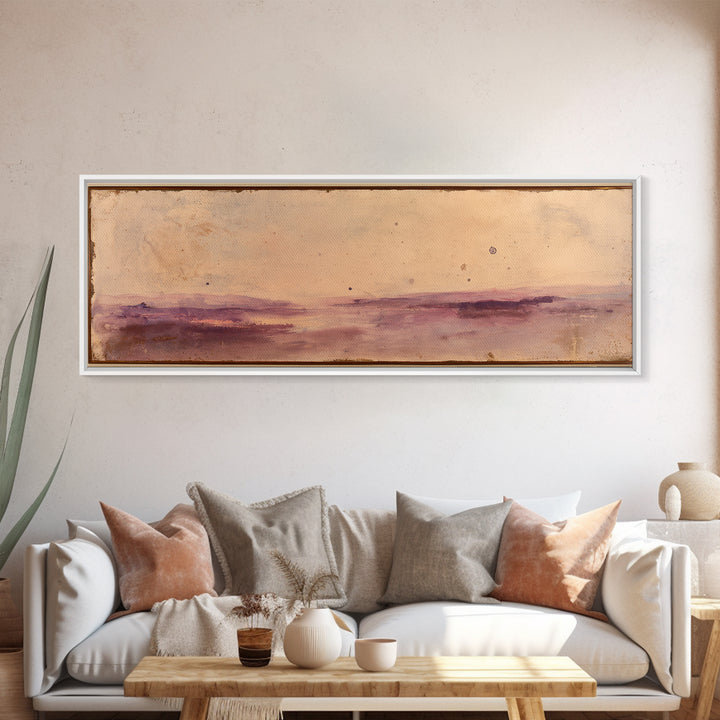 Serene Lake with Pale Morning Reflection Canvas Print, Master Bedroom, Bedroom Wall Art, Bedroom Decor, Oil Painting, Sanctuary, MAS-3x1-71