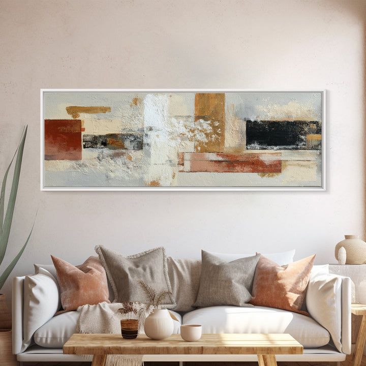Soft Abstract Linen Texture Canvas Print, Master Bedroom, Bedroom Decor, Abstract Art, Sanctuary, Bedroom Prints, MAS-3x1-91