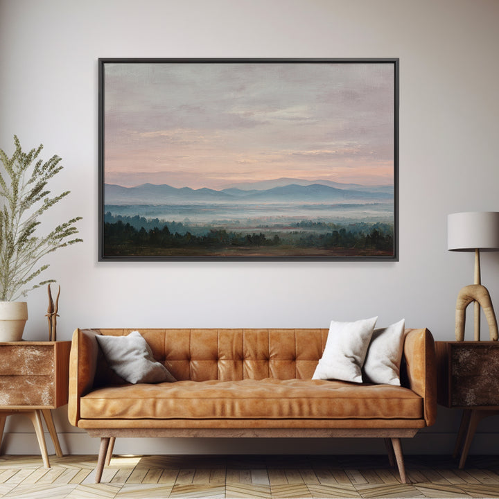 Blush and Taupe Cloudscape Framed Canvas Print, Master Bedroom, Farmhouse Wall Art, Bedroom Decor, Fine Art, Sanctuary, MAS-3x2-10