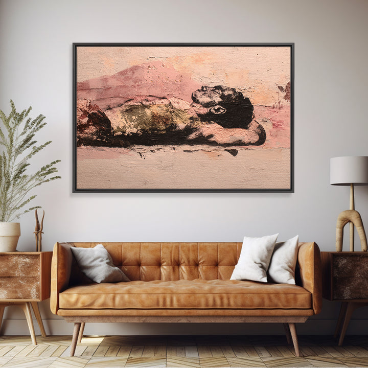 Classical Reclining Figure Implied Through Line Art Canvas Print, Master Bedroom, Printable Art, Bedroom Decor, Sanctuary, MAS-3x2-2