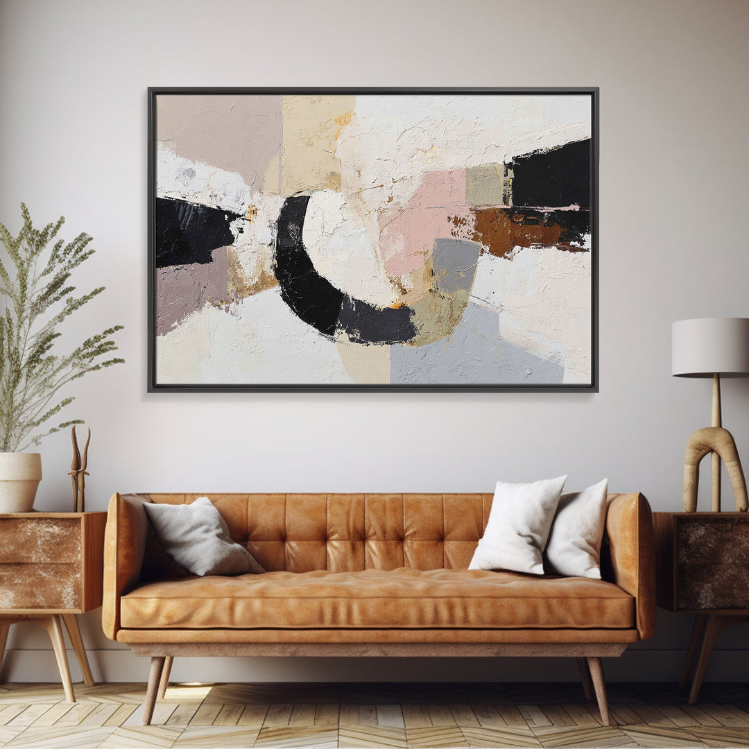 Large Cream Abstract Canvas Print, Master Bedroom, Signs for Home, Bedroom Decor, Abstract Art, Sanctuary, Luxury Decor, MAS-3x2-21