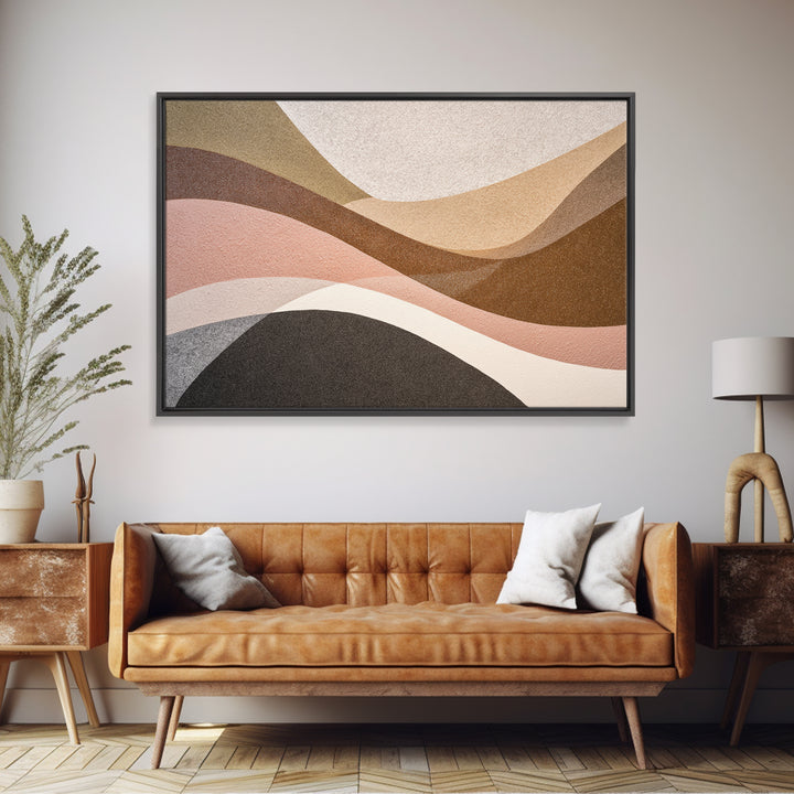 Abstract Wave Forms Framed Canvas Print, Master Bedroom, Signs for Home, Bedroom Decor, Abstract Art, Sanctuary, Luxury Decor, MAS-3x2-24