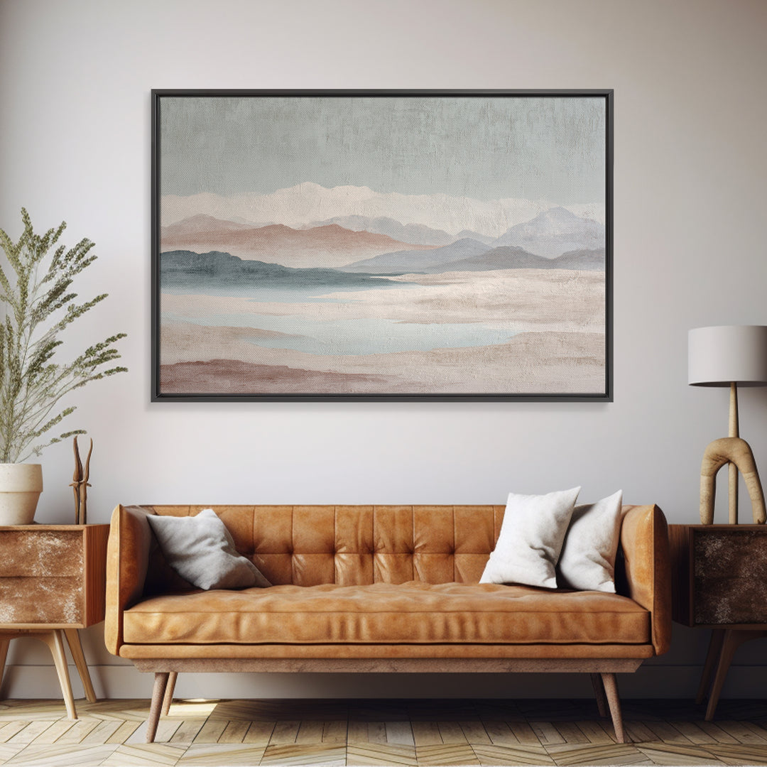 Minimal Stone Shapes Canvas Print, Master Bedroom, Master Bedroom Decor, Bedroom Decor, Abstract Art, Sanctuary, MAS-3x2-44