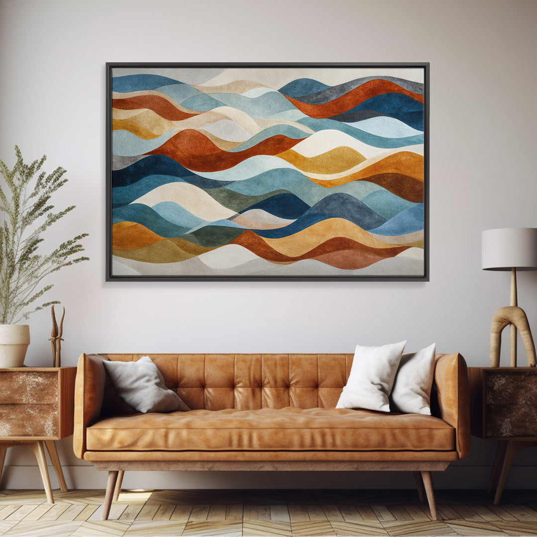 Abstract Wave Forms Canvas Print, Master Bedroom, Gallery Decor, Bedroom Decor, Fine Art, Sanctuary, Wall Art, Home Decor, MAS-3x2-48