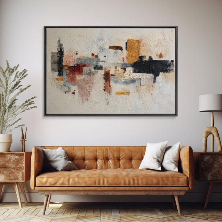 Large Cream Abstract Framed Canvas Print, Master Bedroom, Gallery Decor, Bedroom Decor, Fine Art, Sanctuary, Wall Art, MAS-3x2-69