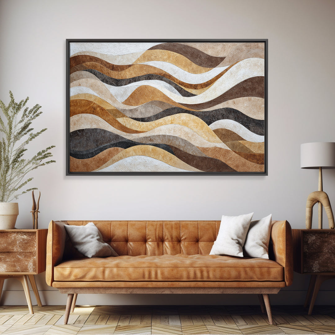 Abstract Wave Forms Canvas Print, Master Bedroom, Contemporary Art, Bedroom Decor, Abstract Art, Sanctuary, Bedroom Wall Art, MAS-3x2-72