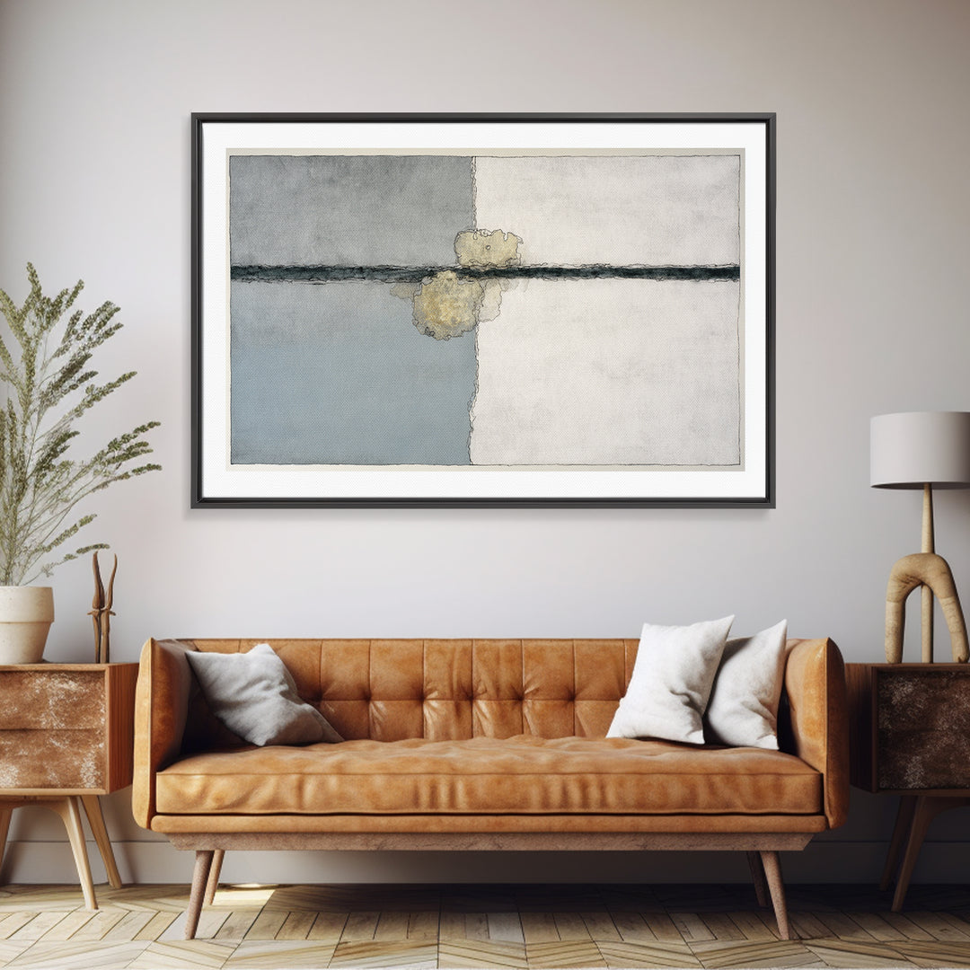 Minimal Two Figure Line Drawing Framed Canvas Print, Master Bedroom, Wall Art Bedroom, Bedroom Decor, Fine Art, Sanctuary, MAS-3x2-9