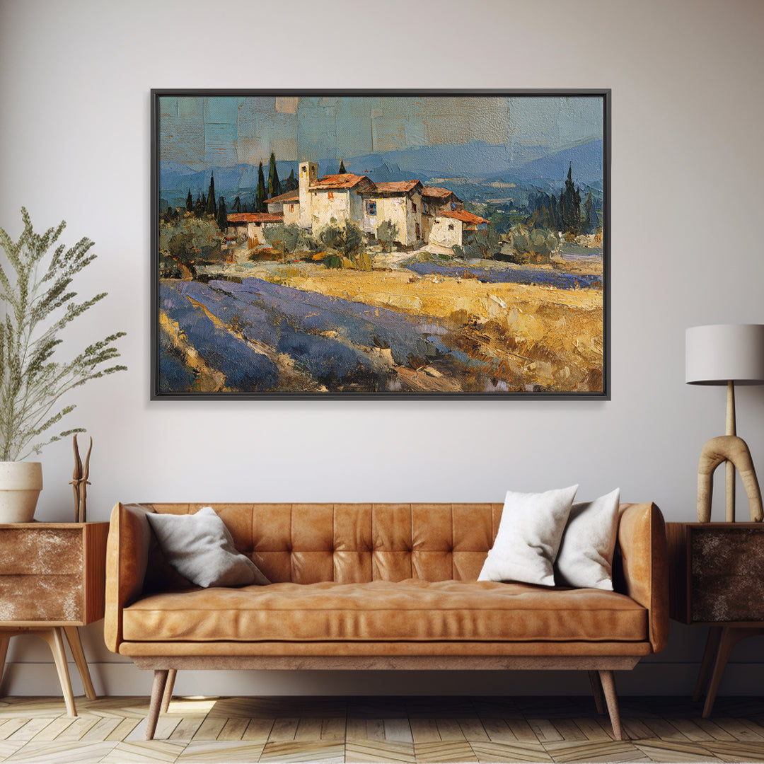 Lavender Field at Twilight Canvas Print, Master Bedroom, Set of 2 Prints, Bedroom Decor, Abstract Art, Sanctuary, MAS-3x2-94