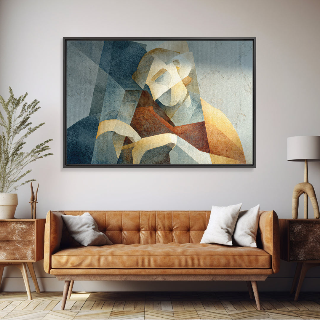 Classical Reclining Figure Implied Through Line Art Canvas Print, Master Bedroom, Above Bed Wall Decor, Bedroom Decor, MAS-3x2-98
