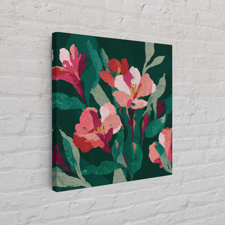 Matisse Inspired Cutouts with Vivid Floral Motifs Canvas Print, Maximalist Art, Retro Wall Art, Living Room Decor, Maximal, MAX-1x1-10