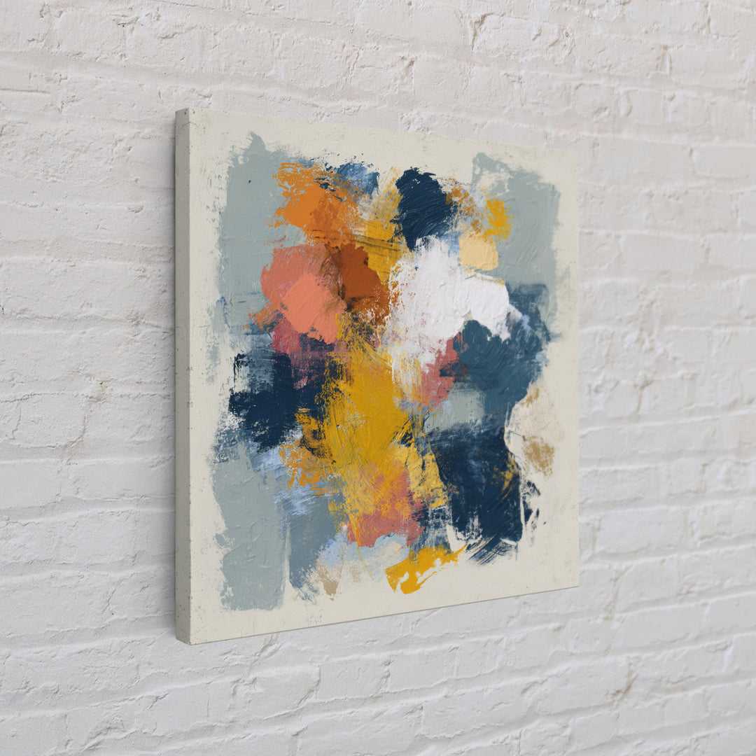 Chaotic Joyful Abstract Canvas Print, Maximalist Art, Unique Wall Art, Living Room Decor, Fine Art, Maximal, Fine Art Print, MAX-1x1-22