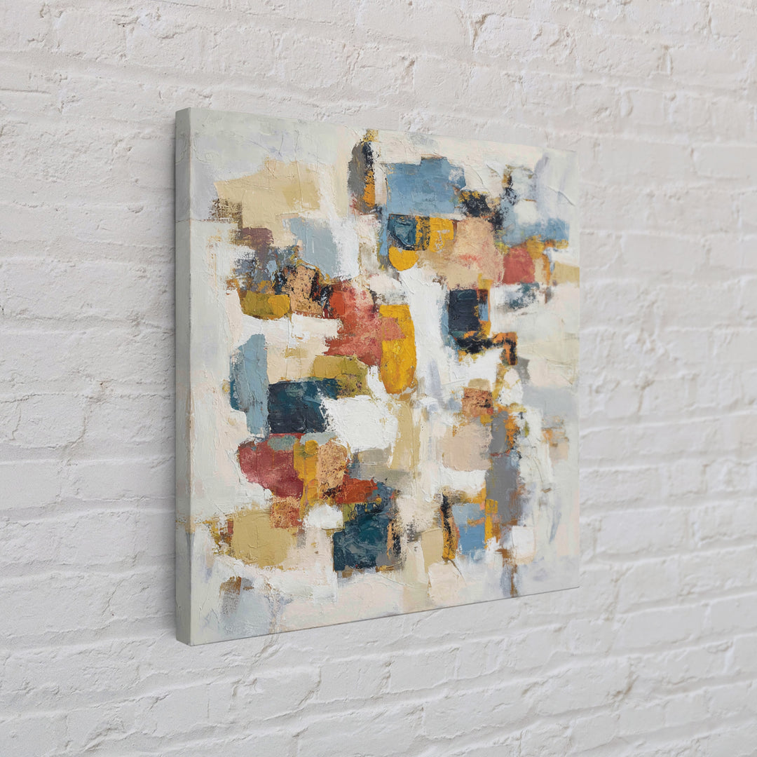 Chaotic Joyful Abstract Framed Canvas Print, Maximalist Art, Modern Art, Living Room Decor, Fine Art, Maximal, MAX-1x1-46