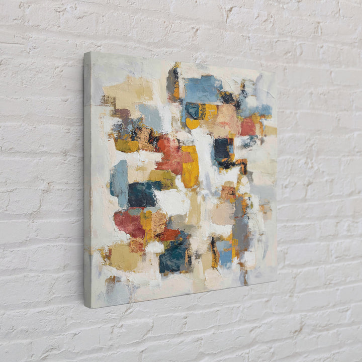 Chaotic Joyful Abstract Framed Canvas Print, Maximalist Art, Modern Art, Living Room Decor, Fine Art, Maximal, MAX-1x1-46