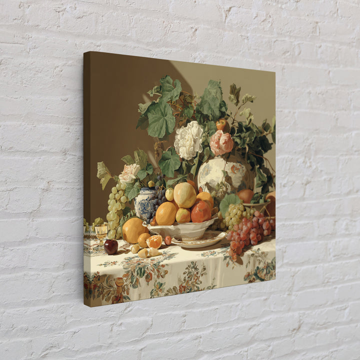 Rococo Fruit Feast Framed Canvas Print, Maximalist Art, Neutral Decor, Living Room Decor, Fine Art, Maximal, Home Decor, MAX-1x1-63
