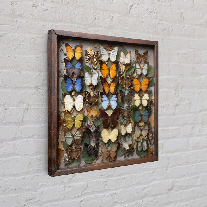 Framed Butterfly Collection Framed Canvas Print, Maximalist Art, Moody Wall Art, Living Room Decor, Fine Art, Maximal, MAX-1x1-71