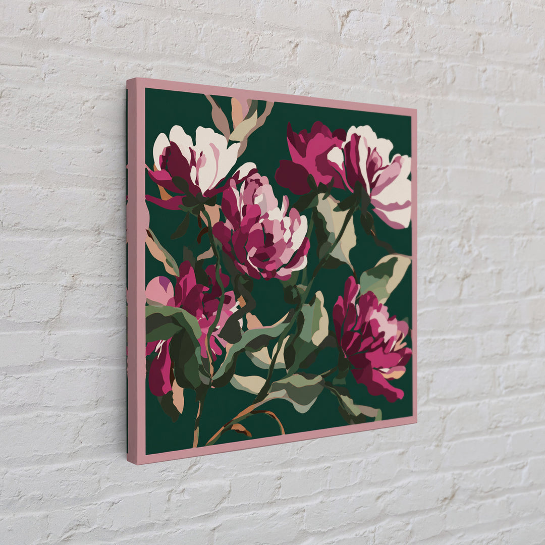 Matisse Inspired Cutouts with Vivid Floral Motifs Canvas Print, Maximalist Art, Boho Decor, Living Room Decor, Maximal, MAX-1x1-82