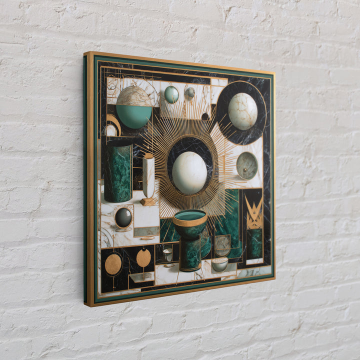 Surreal Room of Floating Objects as Decorative Canvas Print, Maximalist Art, Statement Artwork, Living Room Decor, Maximal, MAX-1x1-9