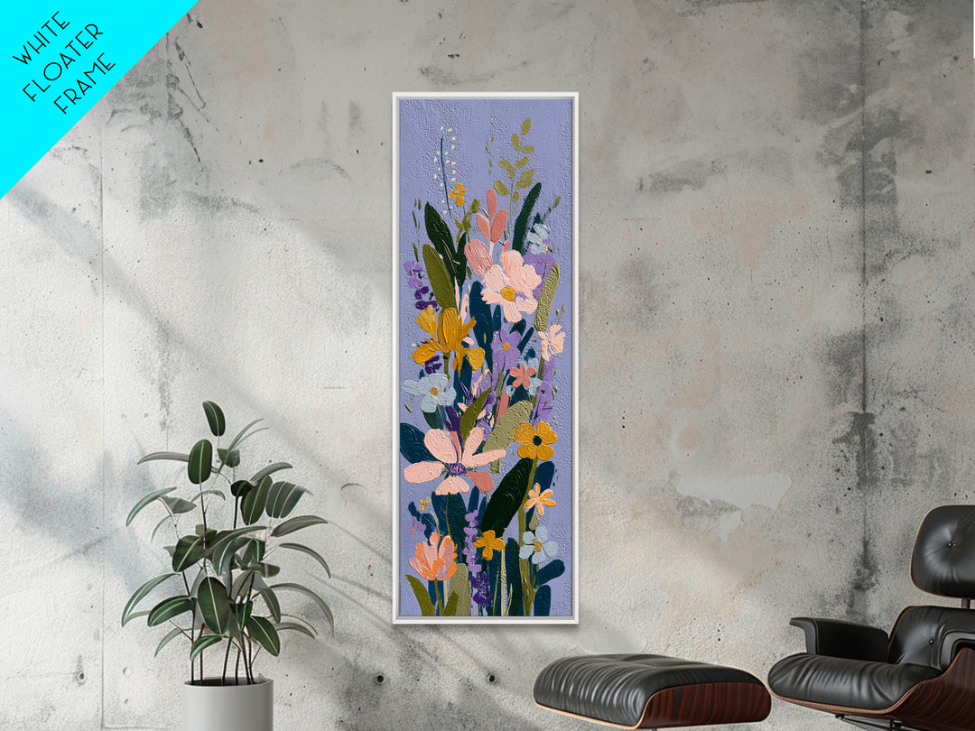 Matisse Inspired Cutouts with Vivid Floral Motifs Canvas Print, Maximalist Art, Modern Decor, Living Room Decor, Maximal, MAX-1x3-46