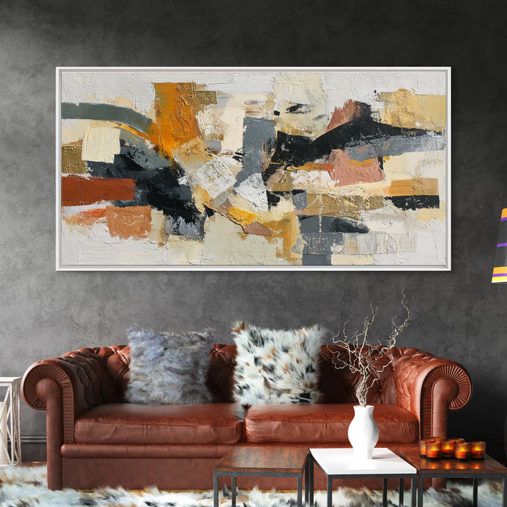 Chaotic Joyful Abstract Framed Canvas Print, Maximalist Art, Room Decor, Living Room Decor, Abstract Art, Maximal, MAX-2x1-18