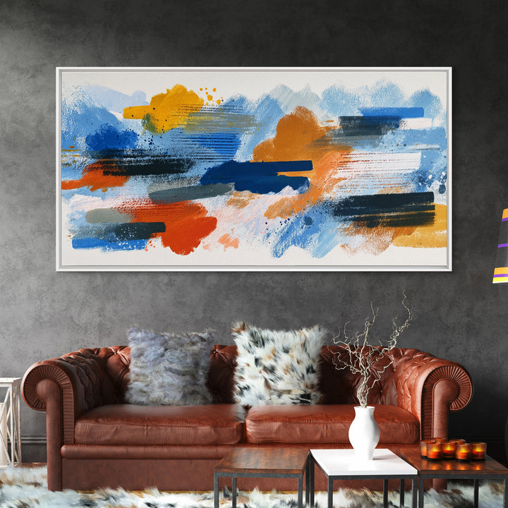Chaotic Joyful Abstract Canvas Print, Maximalist Art, Home Decor, Living Room Decor, Abstract Art, Maximal, Printable Art, MAX-2x1-66