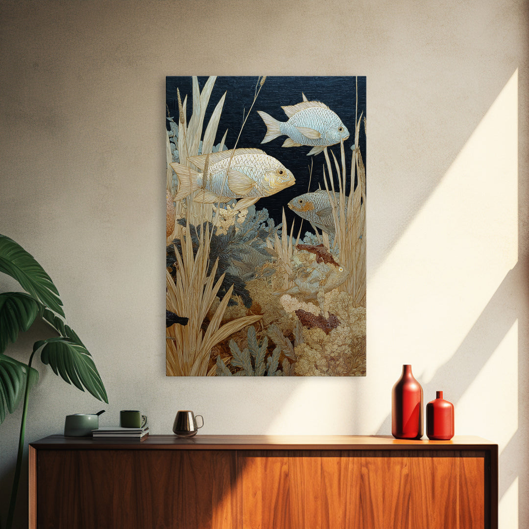 Wild Coral Reef Canvas Print, Maximalist Art, Printable Art, Living Room Decor, Fine Art, Maximal, Funky Wall Art, Modern Art, MAX-2x3-49