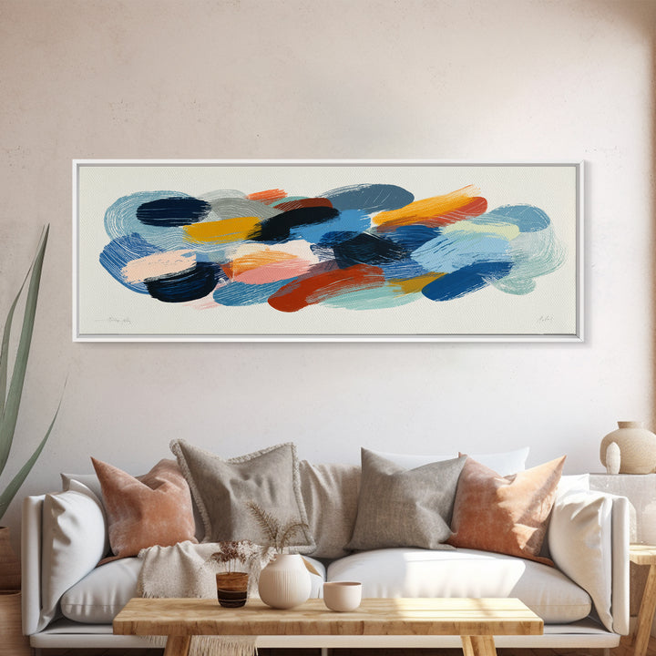 Chaotic Joyful Abstract Canvas Print, Maximalist Art, Digital Print, Living Room Decor, Fine Art, Maximal, Playroom Decor, MAX-3x1-38
