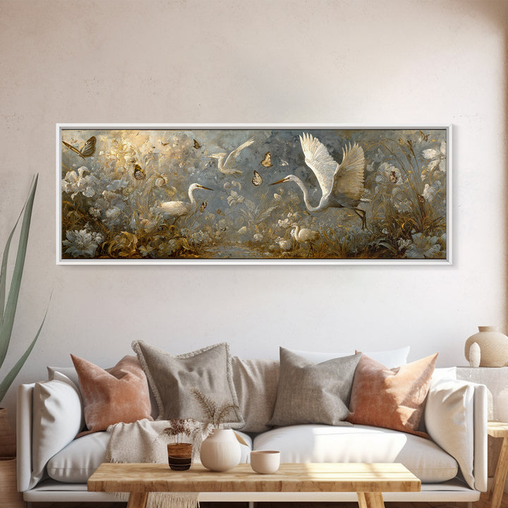 Explosive Floral Jungle Canvas Print, Maximalist Art, Trendy Wall Art, Living Room Decor, Fine Art, Maximal, Contemporary Art, MAX-3x1-65