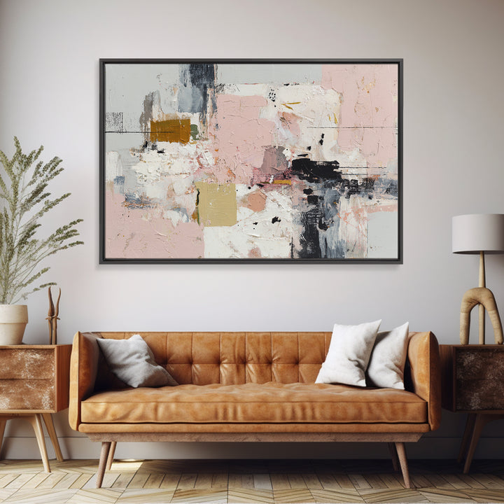 Chaotic Joyful Abstract Framed Canvas Print, Maximalist Art, Original Art, Living Room Decor, Abstract Art, Maximal, MAX-3x2-2