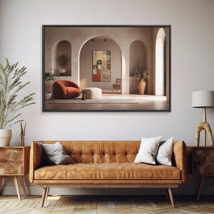 Ornamental Arch Filled Framed Canvas Print, Maximalist Art, Original Art, Living Room Decor, Fine Art, Maximal, Modern Wall Art, MAX-3x2-95
