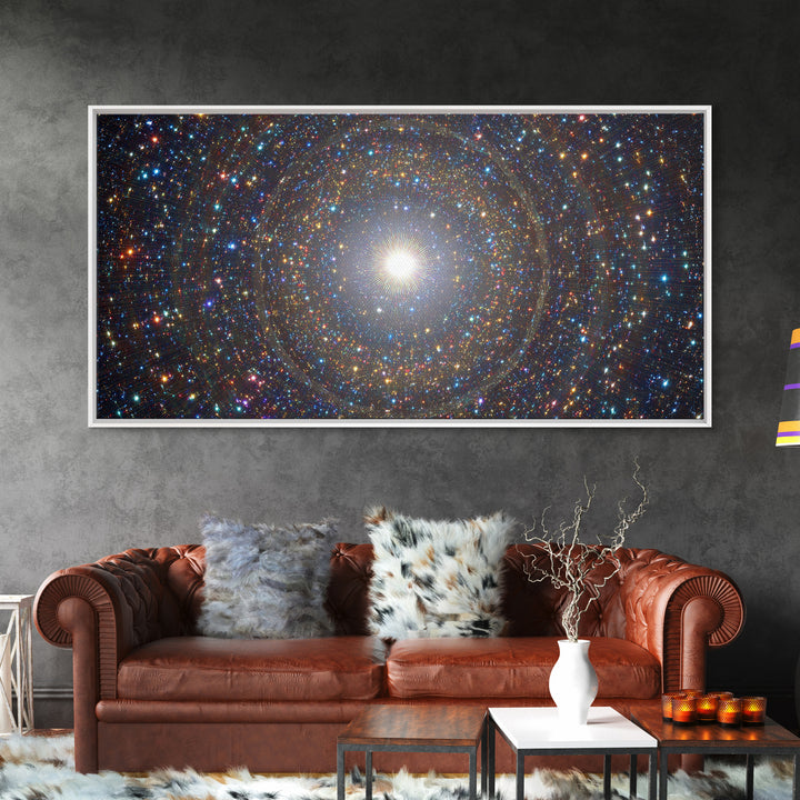 Radiant Cosmic Star Vortex Wall Art, Modern Abstract Art Print, Space Abstract Art, Blue Wall Decor, Gallery Wall Art, Home Office Art