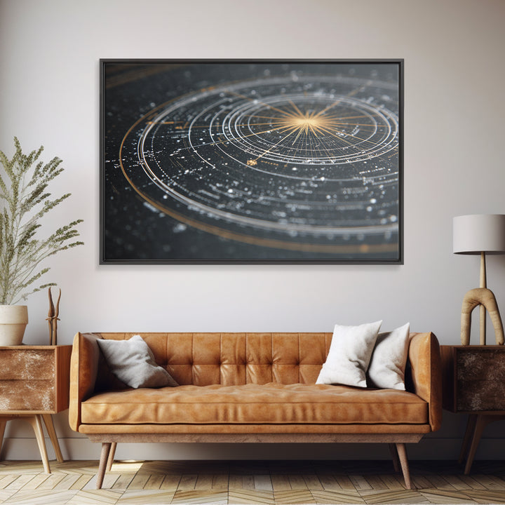 Black Gold Celestial Star Chart Wall Art, Astronomical Map Print, Modern Cosmic Decor, Space Abstract Home Office Poster