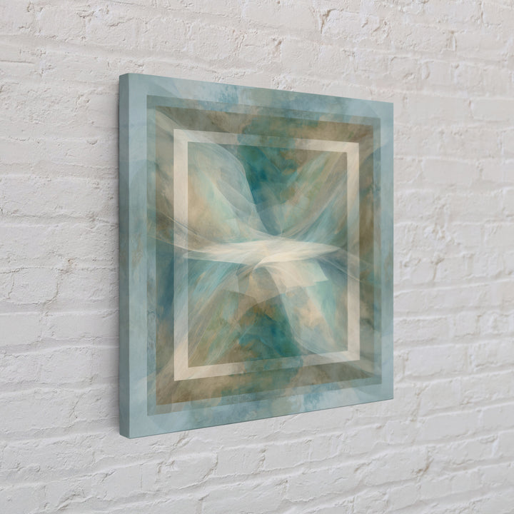 Abstract Breath Waves Canvas Print, Meditation Art, Hanging Wall Art, Living Room Decor, Abstract Art, Stillness, MED-1x1-30