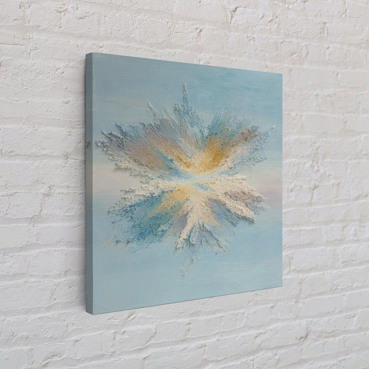 Abstract Breath Waves Framed Canvas Print, Meditation Art, Spiritual Wall Art, Living Room Decor, Abstract Art, Stillness, MED-1x1-6
