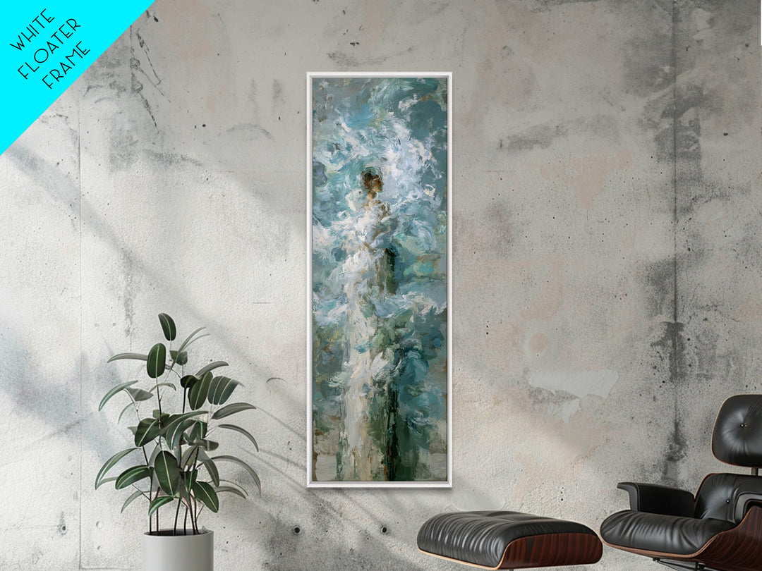 Abstract Breath Waves Canvas Print, Meditation Art, Neutral Decor, Living Room Decor, Fine Art, Stillness, Home Decor, MED-1x3-18